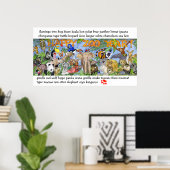 Zoo Animals Childrens Wall Art Poster Print (Thuiskantoor)