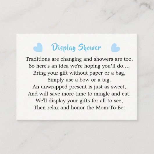 Zoo Animals Cute Baby shower Display Shower Informatiekaartje (Voorkant)