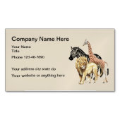 Zoo Animals Design Visitekaartje Magneet (Voorkant)