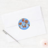 Zoo Animals Het is een Boy Kaarten Ronde Sticker (Envelop)