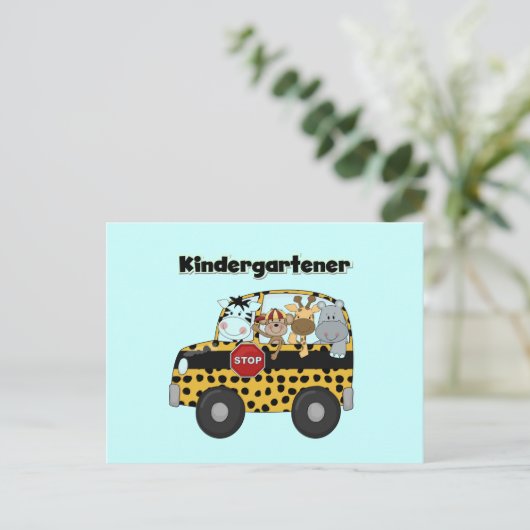 Zoo Animals Kindergartner Briefkaart (Staand voorkant)