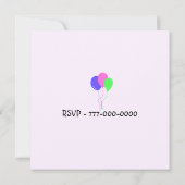 Zoo Animals Party Invitation Kaart (Achterkant)