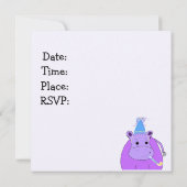 Zoo Animals Party Invitation Kaart (Achterkant)