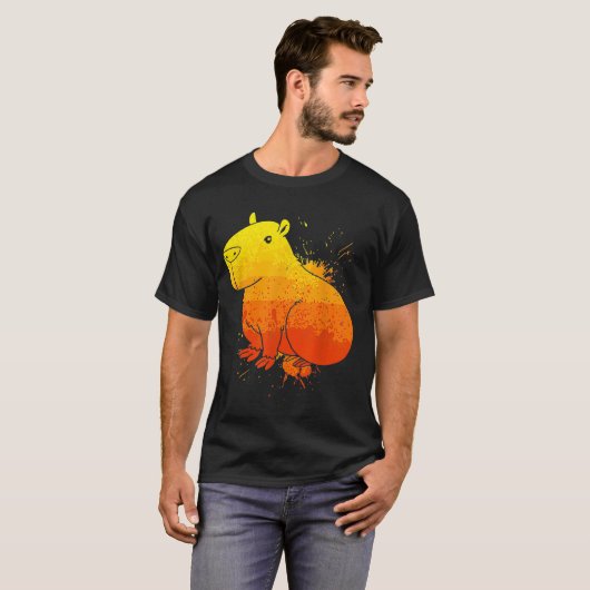 Zoo Animals Rodent Capybara T-shirt (Voorkant volledig)