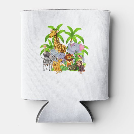 Zoo Animals Safari Wildlife Birthday Party A Day A Blikjeskoeler (Voorkant)