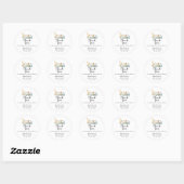 Zoo Animals Theme Baby shower Hartelijk dank Ronde Sticker (Vel)