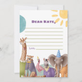 Zoo Animals Time Capsule Sign Kaart (Voorkant)