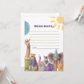 Zoo Animals Time Capsule Sign Kaart (Voorkant / Achterkant in situ)