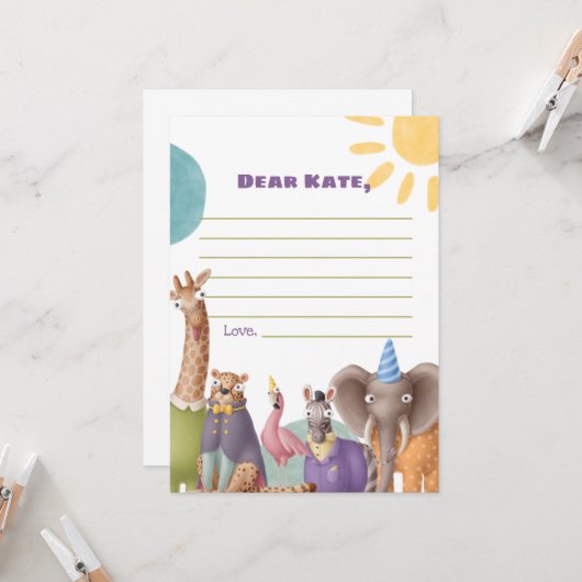 Zoo Animals Time Capsule Sign Kaart (Voorkant / Achterkant in situ)