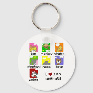 Zoo Animals Tshirts en Gifts Sleutelhanger