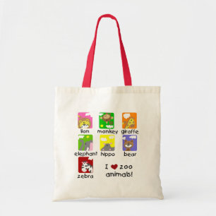 Zoo Animals Tshirts en Gifts Tote Bag