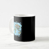 Zoo Animals Wereldkaart Planet Earth Ecological Sy Koffiemok (Voorkant links)