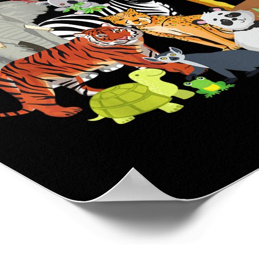 Zoo Animals Wildlife Birthday Party Zoo Day 26 Ani Poster (Hoek)