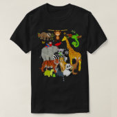 Zoo Animals Wildlife Birthday Party Zoo Day 26 Ani T-shirt (Design voorkant)