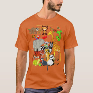 Zoo Animals Wildlife Birthday Party Zoo Day 26 Ani T-shirt