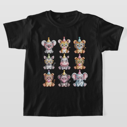 Zoo Animals Wildlife Birthday Party Zoo Day T-shirt (Laagn)