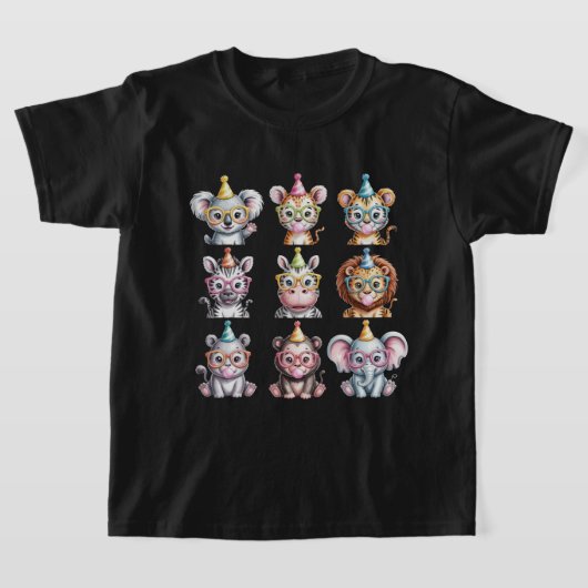 Zoo Animals Wildlife Birthday Party Zoo Day T-shirt (Laagn)