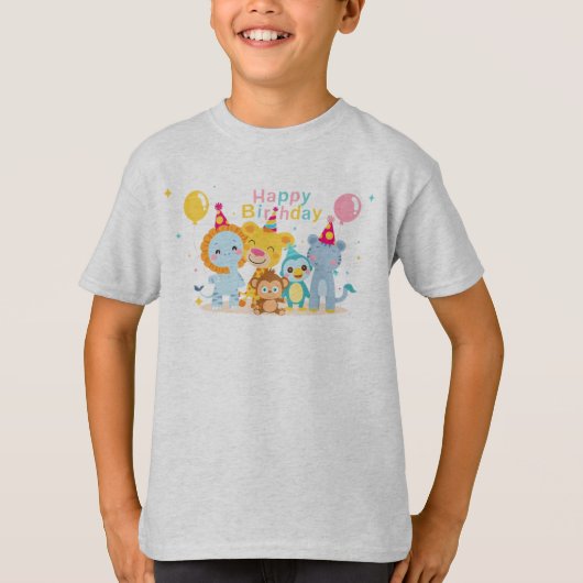 Zoo Animals Wildlife Birthday Safari Adventure T-shirt (Voorkant)