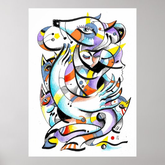 Zoo aquarellen poster (Voorkant)