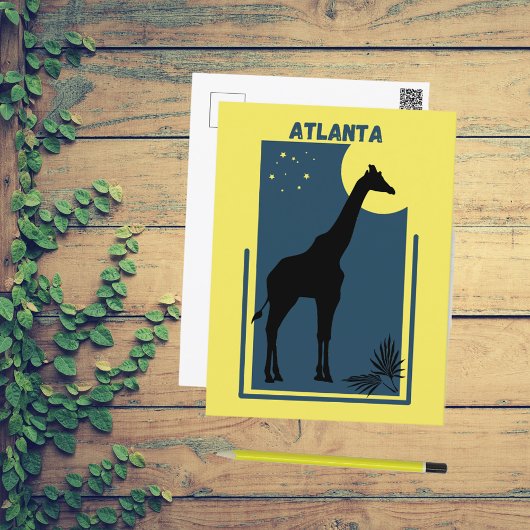 Zoo Atlanta Georgia  Giraffe Briefkaart