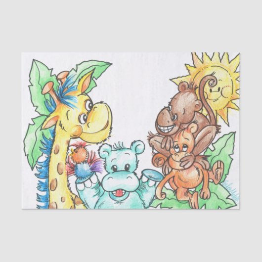 Zoo Babies Tissue Paper Tissuepapier (Voorkant)