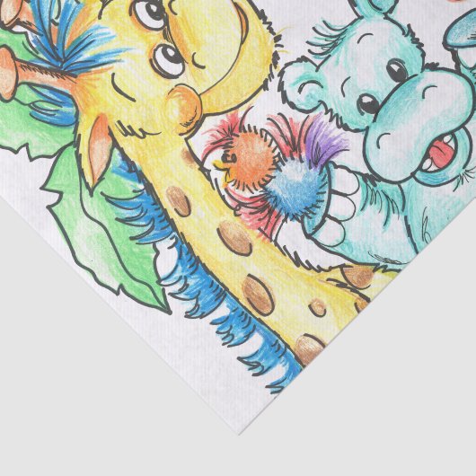 Zoo Babies Tissue Paper Tissuepapier (Detail)