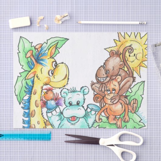 Zoo Babies Tissue Paper Tissuepapier (Craft)