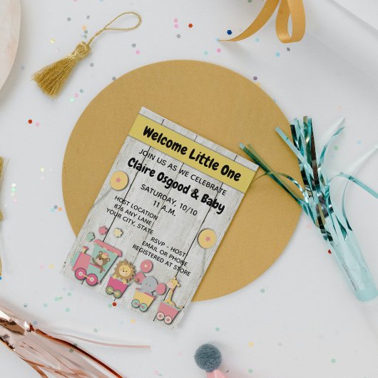 Zoo Baby shower Uitnodiging