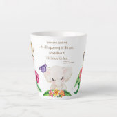Zoo baby's met bloemen latte mok (Voorkant)