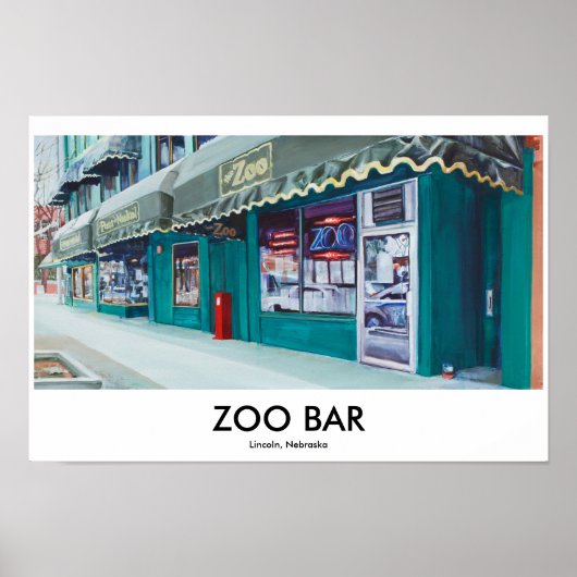 Zoo Bar-poster Poster (Voorkant)