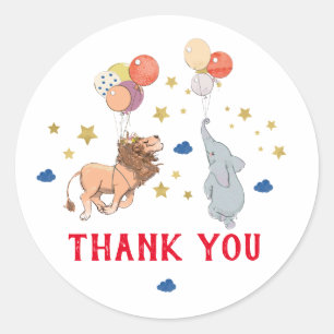 Zoo bedankt je sticker, Circus Ronde Sticker