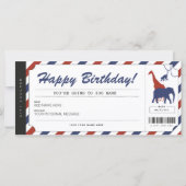 Zoo Birthday Gift Ticket Voucher Certificate (Voorkant)