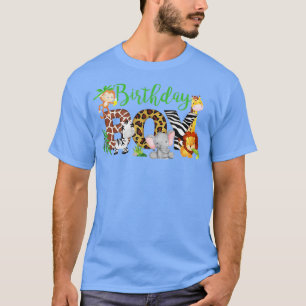 Zoo Birthday Outfit Boy Safari Oerwoud Matching Pa T-shirt