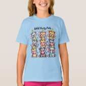 Zoo Birthday Party Animals, Fun Party Animal Squad T-shirt (Voorkant)