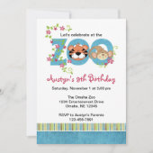 Zoo Birthday Party Invitations Kaart (Voorkant)