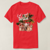 Zoo Birthday Party Safari Animals per dag in de Wi T-shirt (Design voorkant)