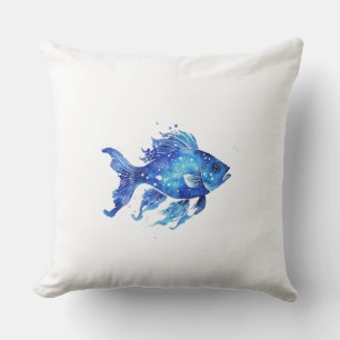 Zoo Blauwe Grote Vis Kussen