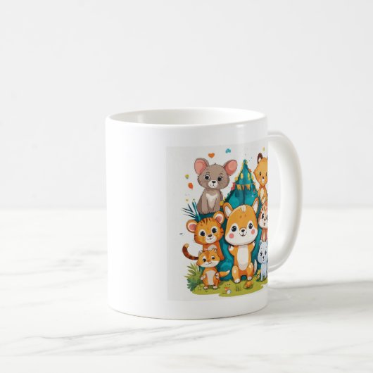 "Zoo Brew: speelse Kinder dierlijke Mokken set" (Voorkant rechts)