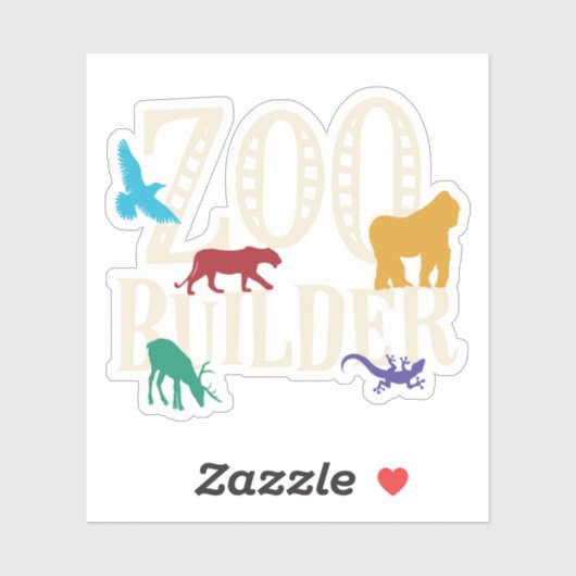 Zoo Builder Ark bordspel Sticker (Vel)