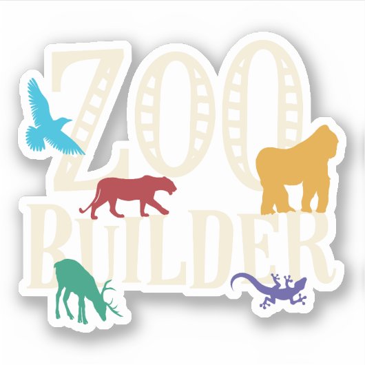 Zoo Builder Ark bordspel Sticker (Voorkant)