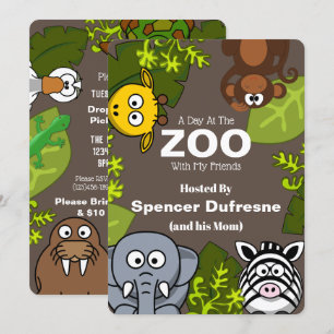 Zoo Child's Playdate Invitation Kaart