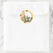 ZOO CREW Envelope Seals / Cupcake Toppers Ronde Sticker (Tas)