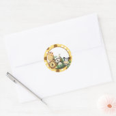 ZOO CREW Envelope Seals / Cupcake Toppers Ronde Sticker (Envelop)