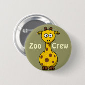 Zoo Crew-Giraffe Ronde Button 5,7 Cm (Voorkant /achterkant)