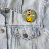 Zoo Crew-Giraffe Ronde Button 5,7 Cm (In situ)