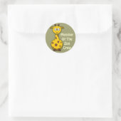 Zoo Crew-Giraffe Ronde Sticker (Tas)
