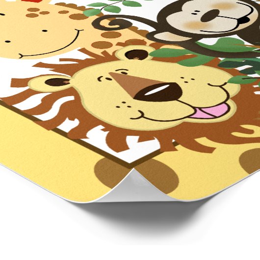 Zoo Crew-Oerwoud - Aangepaste verjaardagstanner Poster (Hoek)