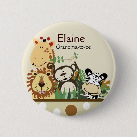 ZOO CREW OERWOUD NAME TAG Personalized Button (Voorkant)