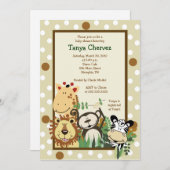 ZOO CREW Oerwoud Safari Baby shower 5x7 Kaart (Voorkant / Achterkant)