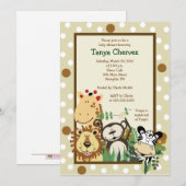 ZOO CREW Oerwoud Safari Baby shower 5x7 Kaart (Voorkant / Achterkant)